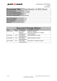 Specification Of Adc Driver