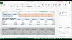 Display Data From The Grand Total Column Of A Pivot Table On