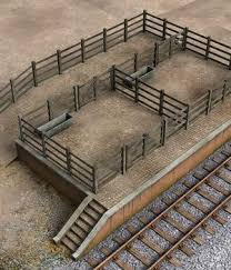 Hi This Is A Detailed Model Of A Typical Railway Cattle Dock Where Cattle Would Be Loaded On To Wagons Fo Model Trains Model Train Scenery Model Train Layouts