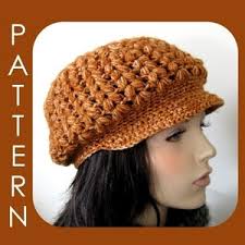 The Ivy Cap Crochet Pattern // Lieutenant Cap/baker's Boy Hat Crochet  Pattern