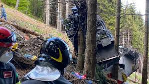 Eine überwachungskamera hat gemäss berichten italienischer medien das seilbahnunglück am monte mottarone gefilmt. Smmojzndjll4km