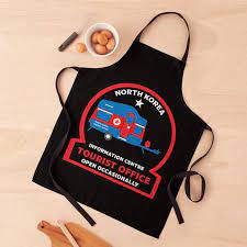 Get My Art Printed On Awesome Products Support Me At Redbubble Rbandme Https Www Redbubble Com I Apron Funny Cara North Korea Caravan Gifts Tourist Office