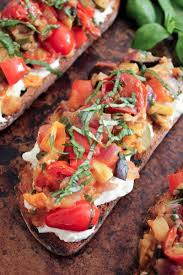 Summer Ratatouille Tartines With Burrata And Honey Balsamic Drizzle Domesticate Me Recipe Honey Balsamic Recipes Tomato Recipes