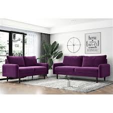 Greco 2 Piece Living Room Set In 2020 Discount Living Room Furniture Living Room Sets Purple Living Room