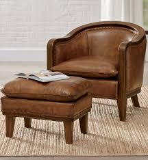 Augusto Club Chair Ottoman Grandin Road Club Chairs Chair And Ottoman Small Leather Club Chair
