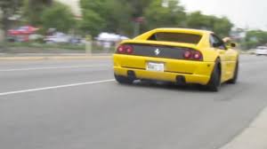 Ferrari f355 has a 14.3 bhp increase with 16.2 nm extra of torque and 5.6 kg off the total kerb weight. Loud Yellow Ferrari F355 Accelerate Youtube