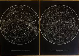1950s Set Of 2 Original Stars Constellations Maps