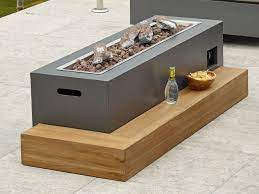 life vuurtafel lava bijzettafel houtblokken vuur tafel