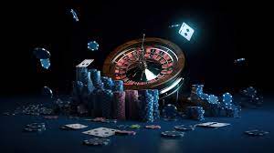 Kết Xuất 3d Roulette Của Một Bánh Xe Với Quân át Chơi Bài Chip Và Xúc Xắc  Trên Nền Màu Xanh đậm | Nền JPG Tải xuống miễn phí - Pikbest