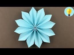 Blume Basteln Mit Papier Blume Falten Einfach Kinder Diy Bastelideen Youtube Blumen Falten Blumen Basteln Papierblumen Basteln
