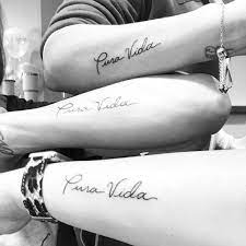 Friends Tattoo Script Tattoo Forearm Tattoo Text Tattoo Pura Vida Love Life Pure Life Happy Life Matching Tatto Forearm Tattoos Trendy Tattoos Tattoos