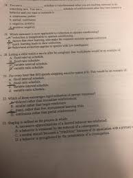 3 types of the worksheet are; Solved 18 You Use A Schedule Of Reinforcement When You A Chegg Com
