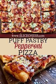 How To Make Pizza With Puff Pastry Sheets Slice Of Jess Recipe Puff Pastry Recipes Dinner Puff Pastry Pizza Puff Pastry Recipes