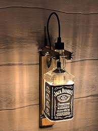 Jack Daniels Wall Lamp Whiskey Bottle Lamp Kitchen Decor Lamp Id Lights In 2020 Liquor Bottle Lamp Bottle Lamp Jack Daniels Bottle