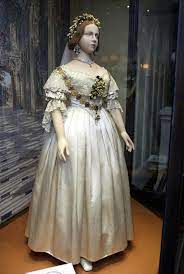After queen victoria's wedding, wealthier brides started wearing grand white gowns, because they could afford to have their white attire professionally cleaned (brides would still wear their wedding dress long after the big day!). Queen Victoria S Wedding Gown Victoria Wedding Dress Queen Victoria Wedding Queen Victoria Wedding Dress