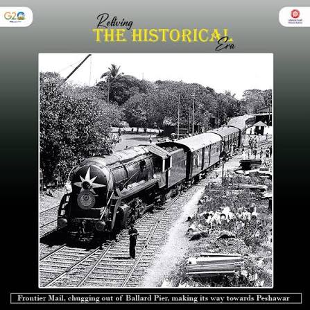 The Frontier Mail began its journey to Peshawar from Colaba Terminus generally. But when ships from England docked at Bombay, it left from Ballard Pier for the convenience of travelers aboard that