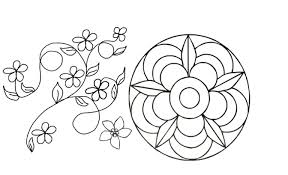 Floral border border abstrak cantik. Corak Batik Tahun 1