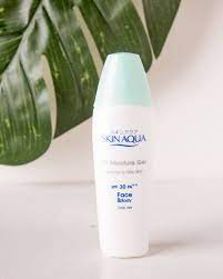 Sunscreen skin aqua uv moisture gel spf 30 pa++ ini aku beli seharga rp 47.700 di rohto official shop secara online ya ma. Review Skin Aqua Uv Moisture Gel Spf 30 Pa Normal To Oily Skin Mich Amy S Beauty Science Journal