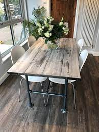 4 Person Dining Table And Bench Industrial Meets Shabby Chic Handmade By Trendless In Norfolk Dining Table Shabby Chic Kitchen Dinning Room Tables