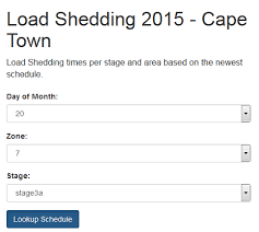 Hlw i have a problem my meter box is blank nd its not load shedding and is not working now i have been calling ,sms eskom they took long how can i do? Load Shedding Lookup Tool For New Loadshedding Schedule Cape Town 2015 Sven Welzel Der Blog