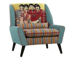 Bespoke Blue The Beatles Chair Andrew Martin Fabric
