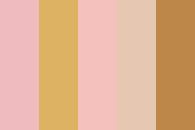 If you aren't keen on painting your walls pink, pink can come in the way of accessories like gold hardware or lighting really would finish off the space using this color palette. Pink And Gold Color Palette