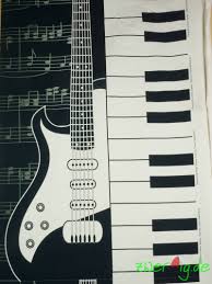 Kʰlavi̯aˈtʰuːɐ̯] (von lateinisch clavis ‚schlüssel', im übertragenen sinne ‚taste'; Stenzo Jersey Stoff Panel Gitarre Keyboard Piano Noten Schwarz Weiss 110cm X 145cm Musikstoff In 2020 Music Instruments Guitar Electric Guitar