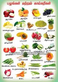 Fruits Vegetables Chart In Tamil Manufacturer In Madurai