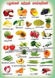 fruits vegetables chart in tamil manufacturer in madurai