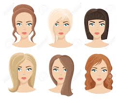 A hairstyle, hairdo, or haircut refers to the styling of hair, usually on the human scalp. Different Colors Shades And Types Of Hair Set Of Different Girl S Royalty Free Cliparts Vectors And Stock Illustration Image 63103888