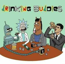 Bender Rodriquez Rick Sanchez Bojack Horseman And Sterling Archer By Unknown Artist Cartoon Rick And Morty Bojack Horseman