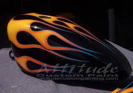 Sportster Old School Flames Custom Motorcycle Paint Jobs Custom Paint Motorcycle Custom Cars Paint