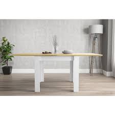 4.8 out of 5 stars 8. New Town Farmhouse Flip Top Cream Oak Dining Table Seats 4 5056096014358 Ebay