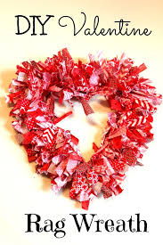 I have such a fun little valentine's wreath for you today! Diy Valentine Rag Wreath Olives Okra