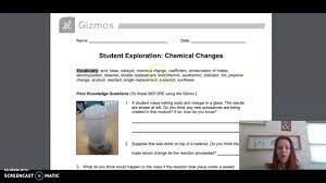 Sodium is a metal so soft you can cut it with a knife. Earth Science B Chemical Changes Gizmo Youtube