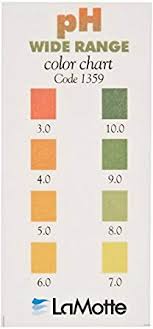 Lamotte 1359 Soil Ph Test Kit Color Chart Ph Range Finding