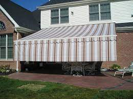Sunair Retractable Awning With Drop Curtain On End From Thomas V Giel Corporation 800 641 4435 Backyard Shade Sails Backyard Shade Shade Sail