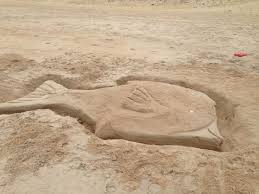Fish Sand Sculpture Sand Sculptures Sand Art Beach Art