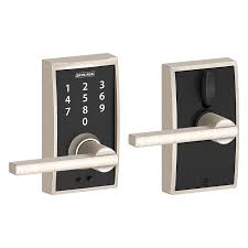 What are electronic door locks? Schlage Touch Keyless Touchscreen Lever With Century Trim And Latitude Lever