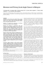 Check 'prompt' translations into malay. Pdf Monsoon And Primary Acute Angle Closure In Malaysia