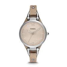 The fossils above aren't the only ones you can find in the uk. Fossil Ladiesgeorgia Cream Dial Brown Leather Strap Watch Watches From Dipples Uk