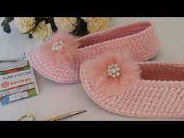 Yildiz Model Babet Patik Yapimi Youtube Crochet Slippers Free Pattern Crochet Slipper Pattern Knitted Slippers Pattern