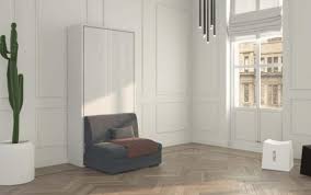 Dolci sogni mobile letto a scomparsa completo rete e materasso colore bianco. Piuma Sofa 90 Letto Singola Piazza A Scomparsa Poltrona Contenitore
