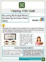 You result will end with (t+1) 000 note if (h+1) or (t+1) give you 10, put a zero at their positions and increase the digit to the left by 1 round what to the nearest hundred thousand? Rounding Numbers Helping With Math