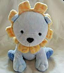 Carter S Child Of Mine Blue Yellow Lion Soft Plush Stuffed Animal Rattle Sitting Carters Plush Stuffed Animals Soft Plush Cute Stuffed Animals