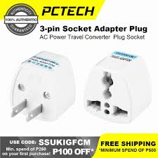 Electrical plugs and sockets differ from one another in voltage and current rating, shape, size, and connector type. 1pc 3 Pin Socket Adapter Plug Power Socket White Travel Converter Ac Power Plug Adaptor Socket Shopee Philippines