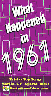 You'll receive a printable certificate of . 1961 Trivia And Fun Facts What Happened In 1961