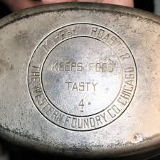 Vintage Mi Pet By The Western Foundry Of Chicago Cast Iron Oval Roaster No 4 I Believe This Is The Only One I Have Cast Iron Cookware Yummy Food Roaster