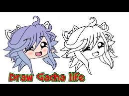 Eraser the left eye and a piece of mask on the left side with an eraser. How To Draw Gacha Life Characters Gacha Life Drawing Pictures U Alfaren