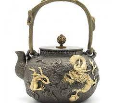 Japanese Cast Iron Golden Dragon Teapot Tea Pots Cast Iron Tea Pot Tea